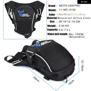 ファッション オートバイ バイク ドロップレッグバッグ ヒップバム ファニーパック 防水 オートバイ バイク バッグ アウトドア カジュアル ウエストバッグ - Blue　mark