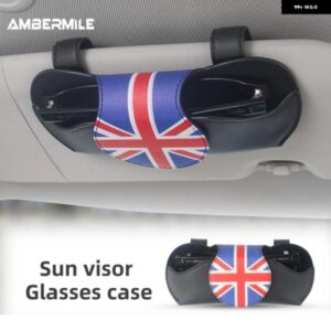 車用サン バイザー グラス BMW MINI COOPER F54 F55 F56 F60 R55 R56 R57 R60 レザー留めクリップ 収納 ボックス カード トリム ホルダー