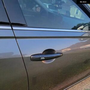 日産 キャシュカイ 2023 2024 2025 カーボン クローム カー ドアハンドル カバー ステッカー スタイリング アクセサリー - 0　　button　handle