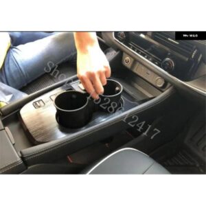 日産 エクストレイル T33 2021-2023 中央 制御 ウォーターカップ ホルダー カスタム ギアウォーターカップスロット フレーム リミッター 収納 ボックス - A