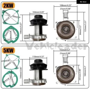 12V 24V ブロワーガスケットセットパーツ 2KW 5KW EBERSPACHER ビッグリーフ アセンブリ 燃焼エアファン 車用エアヒーターアクセサリー - Type　A　24V　2KW