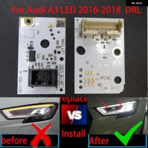 車用LEDホワイト ヘッドライト DRLチップ バラスト ホワイトマイクロチップ アウディ A3 S3 2017-2020 ボードPCB