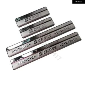 スズキ SX4 S-CROSS SCROSS 2011 - 14-2016 カーアクセサリー ステンレス ドアシル スカッフプレート プロテクター ガード