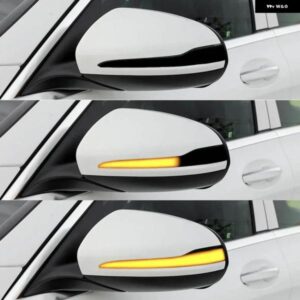 メルセデスベンツ C E S GLC W205 X253 W213 W222 ダイナミックウィンカー サイドウィング LED バックミラー インジケーター ウィンカーライト - Blue-Yellow