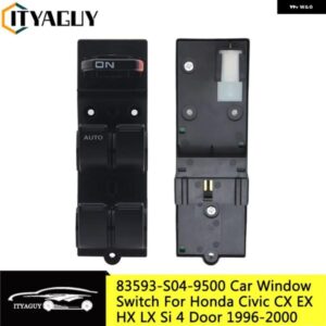 電動パワーマスターウィンドウスイッチリフター ボタン 83593-S04-9500 83593S049500 ホンダ シビック CX EX HX LX SI 4ドア 1996-2000