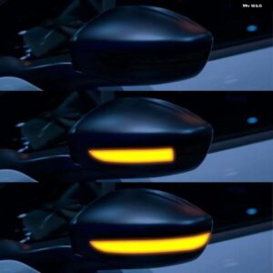 プジョー 208 2008 2012 - 20 シトロエン C3 ダイナミック LED サイドミラー ウィンカー フローティングライト 2個 - Blue-Yellow