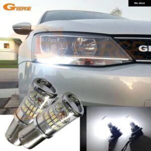 フォルクスワーゲン VW ジェッタ サギター A6 MK6 IV 162 163 超高輝度ホワイト リフレクター 1156 BA15S LED バルブ デイタイム DRL ライト