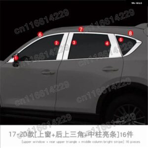 ステンレス ドアウィンドウ トリム ウィンドウ トリム カバー トリム マツダ CX5 CX-5 KF 2017 - 23カー スタイリング - 6PCS