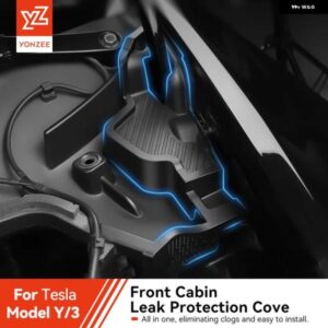 テスラ モデル3 2024 ハイランド フード ウォーターバリア ボックス ウォーターガイド グリル チャンネルブロッキング フィルター カバー モデルY