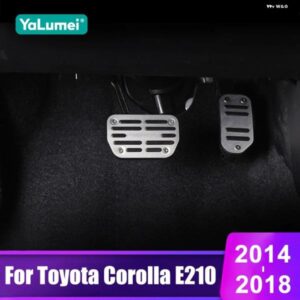 トヨタ カローラ E180 2014 - 18 車用 アクセル ブレーキ ペダル カバー 滑り止め パッド アルミ アクセサリー