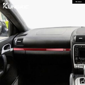 リアルソフトカーボン ポルシェ カイエン 2003 - 10 グローブ ボックス 装飾 LHD RHD ステッカー アクセサリー - Left　Hand　Drive　BK