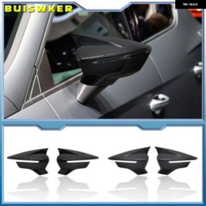 2個 サイドドアリアビューミラー カバー キャップ SEAT LEON MK3 5F ST FR CUPRA IBIZA MK5 ARONA KJ7 2017-2020に