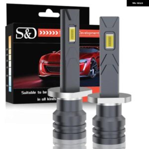 2個 H1 LED ヘッドライト バルブ ミニワイヤレス 60W 25000LM 6500K 3570 車用 ヘッドランプ オートランプ H1 LED 12V 車用ライト