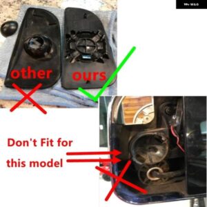 車 外装 バックミラー レンズ ガラス ヒーター付き ダッジ ラム 1500 2500 3500 4500 5500 2010-2019 - 1pcs　small　LH