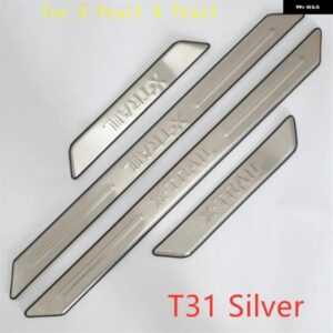 日産 X-TRAIL XTRAIL T32 T31 2008-2019 ステンレス ドアシルキックプレート プロテクター カー スタイリング アクセサリー - T31　2008　to　2013