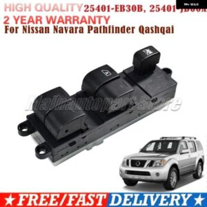 パワーウィンドウスイッチ ボタン 日産 キャシュカイ J10 2.0 DCI 4WD ナバラ D40 QZ 25401-JD001 25401JD001