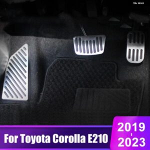 トヨタ カローラ E210 2019 - 23 アルミ カーフットペダル 燃料 アクセル ブレーキ ペダルカバー パッド アクセサリー