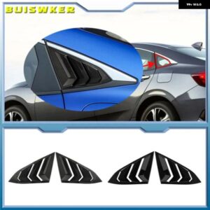 車用トライアングルリアサイドウィンドウ トリム ベントABSエアフローシャッターアクセサリー ホンダ シビック 10THセダン2016-2020 2021