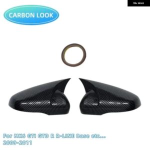 リアビューサイドミラー カバー VW ゴルフ MK6 MK7 7.5 GTI R GTD ベース 2009-2020 ミラー キャップ カーアクセサリー - MK7　MK7.5　Carbon