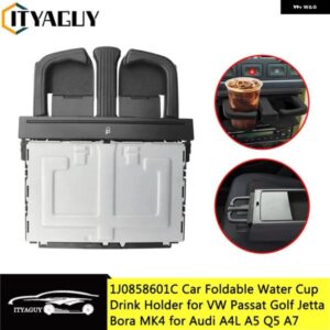 1J0858601C 8P0885995B 折りたたみ 式ウォーターカップドリンク ホルダー 飲料ボトル マウント スタンド VW ジェッタ ゴルフ 4 ボーラ MK4 アウディ A4L A5 - As　Picture