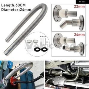 22MM/24MM スルーハルマフラー継手 チューブ パイプ ソケット ハードウェアパーツ +60CM 車用エア パーキング ヒーターマフラー 車 ボート トラック