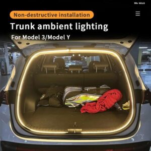 リア トランク 装飾 ライトバー LED 12V LED テスラ モデル3 2018-2023 モデルY 2020-2023 簡単取り付け カスタム ライト - White　Model　Y　20-23