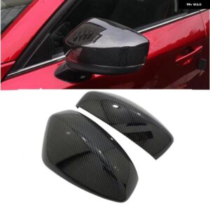 サイドドアミラー カーボンルック リアビュー リアビューキャップ トリム カーカバー オーバーレイ スタイリング マツダ CX-5 CX5 2017 2018 KF