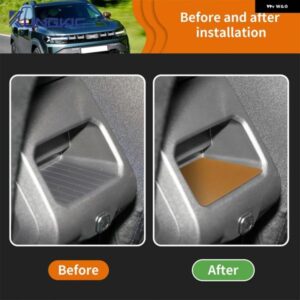 13PCS レザー滑り止めスロット パッド DACIA DUSTER 3 2024 2025 車ドア溝マット 自動車内装 トリム DACIA DUSTER3 アクセサリー - Black