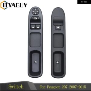 運転席側 助手席側 電動パワーウィンドウ コントロール スイッチ プジョー 207 2007-2015 6554QC 6490HQ 2個