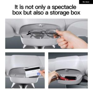 車用 メガネ ケース テスラ モデルY モデル3 サングラス 収納 クリップ 車ルーフ TESLA モデル3 内装 モデルY アクセサリー - Model　3　2021-2023