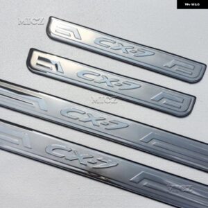 カー スタイリング マツダ CX-7 CX7 2008 - 2015 カーアクセサリー ステンレス カードアカバー 外側ドアシルプレート スカッフプレート
