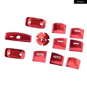 11個 ドア ウィンドウ リフト スイッチ スパンコール リッド カバー トリム ホンダ シビック 10代目 2016 - 20 レッド/シルバー/ブルー - Red