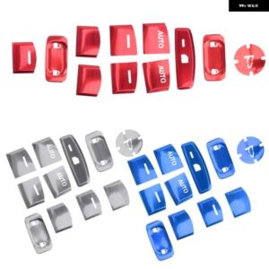 11個 ドア ウィンドウ リフト スイッチ スパンコール リッド カバー トリム ホンダ シビック 10代目 2016 - 20 レッド/シルバー/ブルー