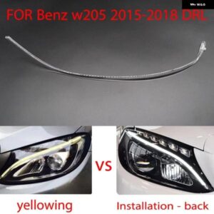 メルセデスベンツ C クラス W205 2015-2018 DRL 車用 ヘッドライト ライトガイドプレート チューブ デイタイム ランニングライト バー