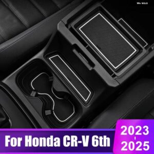 ホンダ CRV 2023 2024 2025 CR-V 第6世代 ハイブリッド 滑り止めゲートスロットカップマット ドア滑り止め パッド 車内アクセサリー