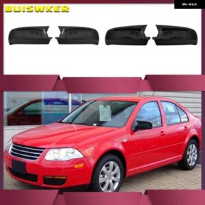 ブラックサイドリアビューミラー キャップカバー VW ゴルフ 4 IV MK4 GTI R 1998-2002 VW ボーラ ジェッタ パサート B5 1998-2005 - Bright　black