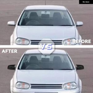 ブラックサイドリアビューミラー キャップカバー VW ゴルフ 4 IV MK4 GTI R 1998-2002 VW ボーラ ジェッタ パサート B5 1998-2005 - Carbon　fiber　pattern