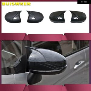 カーボンブラッククローム ホンダ ジャズ シティ シャトル フリード 2014 - 2016 - 19 車用サイドドア バックミラー ターニングミラー カバー