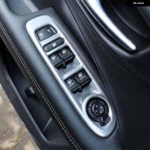 車用ABSクロームドアウィンドウリフティング ボタン スイッチ パネル カバー ジープ コンパスLHD第2世代2017 2018