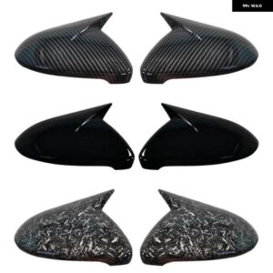 ブラックバックミラー カバー サイドミラー キャップ カーアクセサリー VW ゴルフ 7 MK7 MK7.5 GTI R GTE GTD 2014-2019 - Forged　Grain