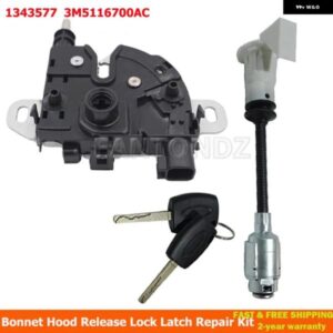 フォード フォーカス MK2 C-MAX KUGA ロングタイプロッド ボンネット フードリリースロックラッチリペアキット キー2個付き 1343577 3M5116700AC 4895285