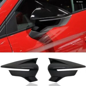 ブラック シート レオン 5F MK3 ST クプラ 2013-2020 イビサ MK5 アロナ 2017-2018 カーサイドバックミラー カバー アクセサリー