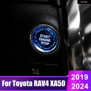 トヨタ RAV4 XA50 2019 - 24 RAV 4 ハイブリッド LE XLE 車 エンジン プッシュ スタートストップ ボタン カバー トリム アクセサリー