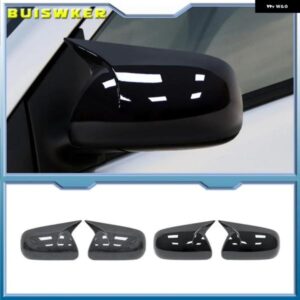 トヨタ カローラ 2007-2013 ヴィオス ヤリス セダン P90 2008-2013 車用リアビューミラー カバー ABS カーボン グロスブラック