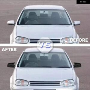ミラー カバー ウィングミラー ハウジング キャップ ホーン VW ゴルフ 4 MK4 GTI R 1997-2004 ボーラ ジェッタ パサート B5 1998-2005 - Bright　black