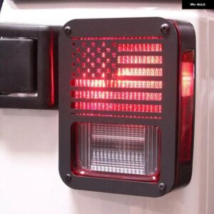 テールリアライトカバー メタルカー スタイリング トリム ガード プロテクター 外装 アクセサリー 2007-2018 JEEP WRANGLER JK UNLIMITED