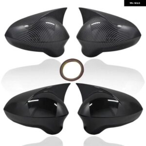 ブラック/カーボンリアビューミラー カバー キャップ SEAT LEON MK2 1P IBIZA MK4 6J 2008-2017 ミラー ケースカバー - Carbon　Fiber