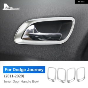 内装 トリム オートアクセサリー ダッジ ジャーニー JUCV フィアット フリーモント 2011-2020 シルバー ABS 車内 ドアハンドル ボウル フレーム カバー - For　LHD　RHD