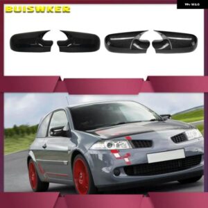 2PCS カーボン カーサイドドア リアビューミラー カバー キャップ ルノー メガーヌ 2 MK2 2002-2009 カー スタイリング に