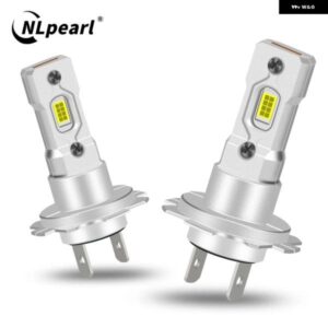 2個 H7 LED CANバスライト 16000LM ヘッドライト バルブ 6500K CSP 車用 超高輝度 ファンレス 1:1 ミニデザイン H7 LED ヘッドランプ